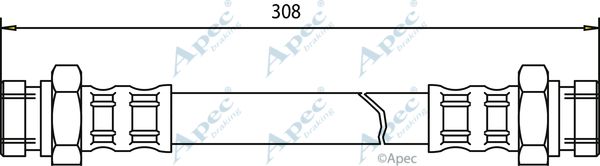 APEC BRAKING Тормозной шланг HOS3069